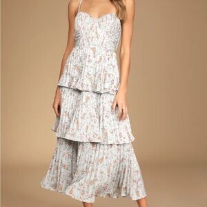 Floral Tiered Midi Dress
